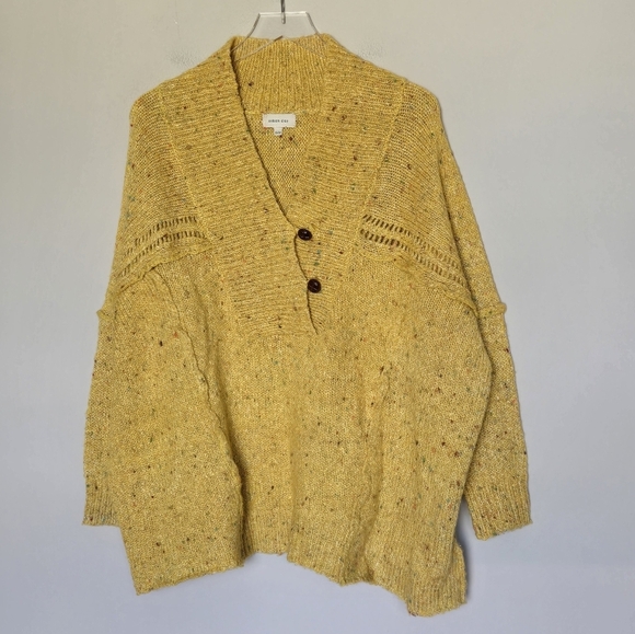 Urban Day Sweaters - Urban Day Slouchy Oversized Boho Pullover Mohair Chunky Knit Textured Sweater